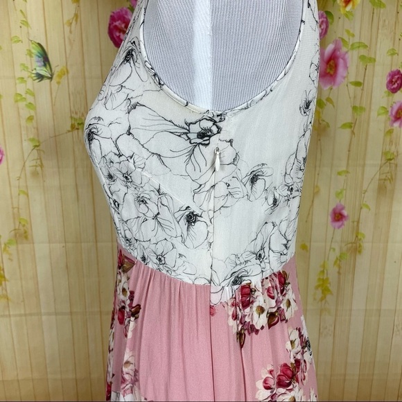 VARUN BAHL Pink Floral Dress Size 4 - Picture 4 of 9